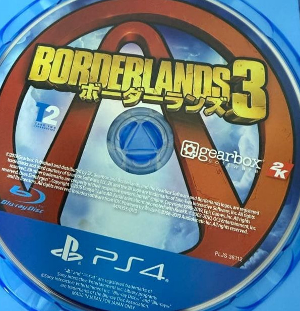Borderlands 3 PlayStation4 PS4 Japanese ver 2K Used Tested Disc Only