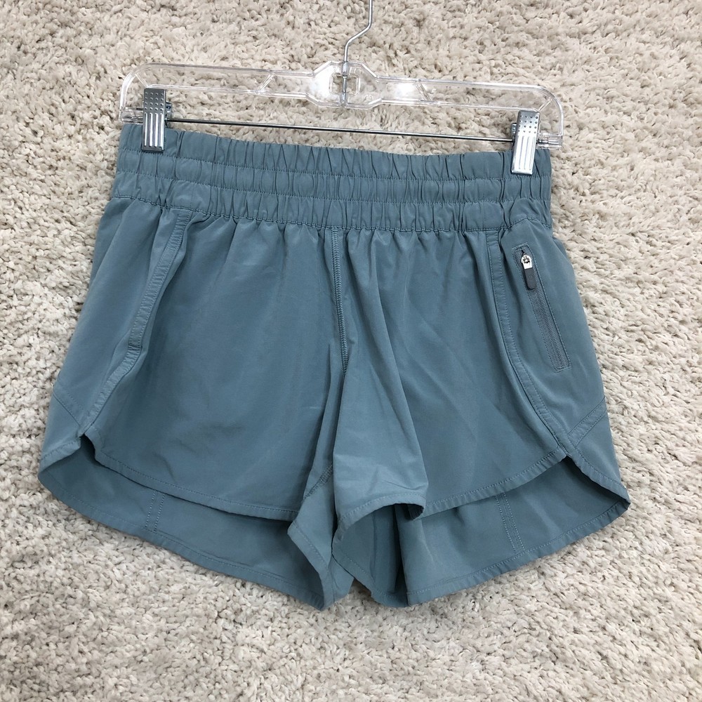 Lululemon Shorts 8 Adult Blue Tracker Mid Rise Pull On Athletic Training Womens