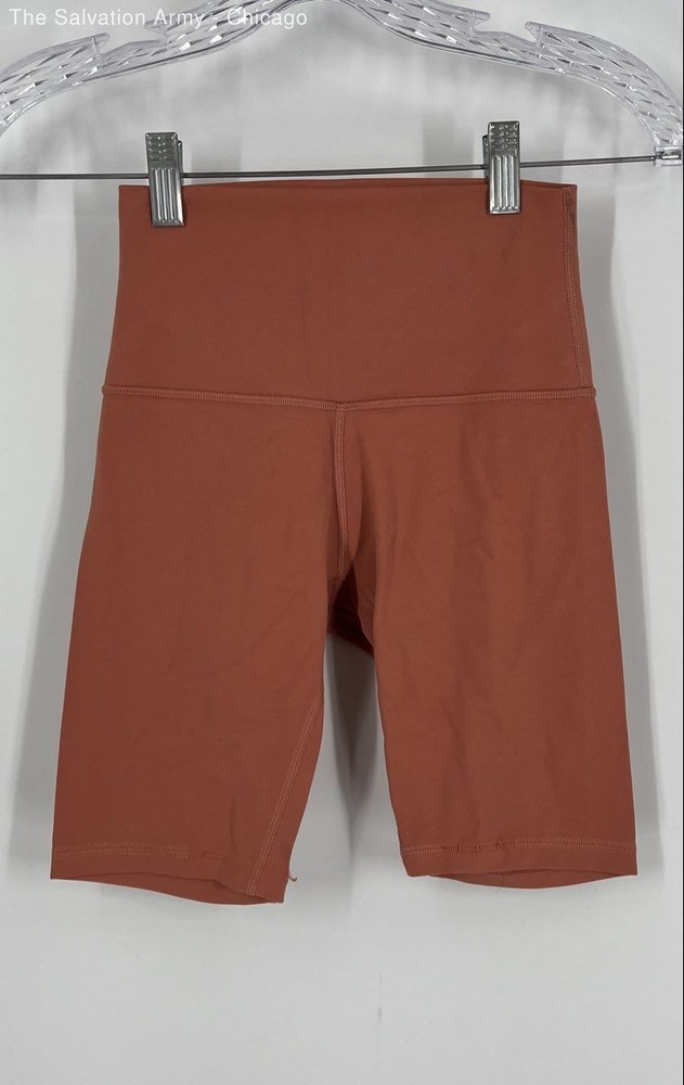 Lululemon Womens Peach Elastic Waist Pull-On Yoga Biker Shorts Size 2XS