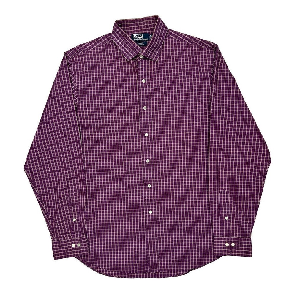 Regent Polo By Ralph Lauren Checked Shirt - XL Purple Cotton