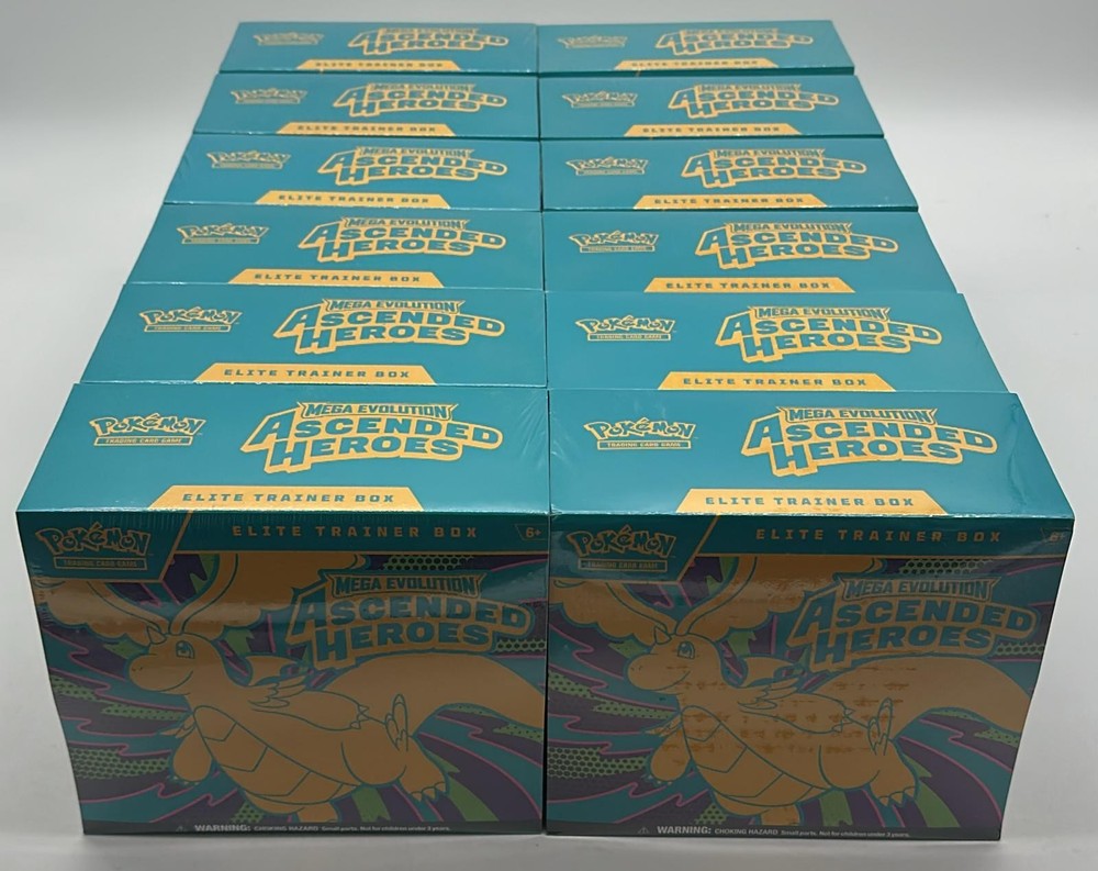 Lot of (12) Pokemon TCG Ascended Heroes Elite Trainer Boxes SEALED ETBPROBSTEIN123 is actively accepting CONSIGNMENTS !!
