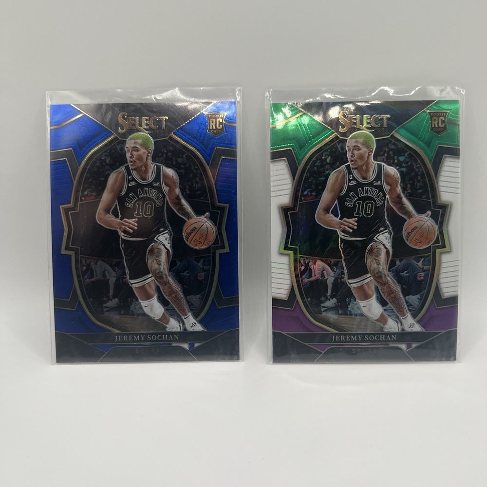 Jeremy Sochan Rookie Card Lot (2) Panini Select Concourse Prizm