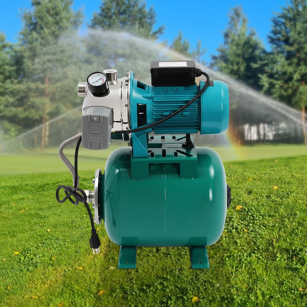 0.75kw 1HP Shallow Well Pump with Pressure Tank, Irrigation Water Pump 3420r/min