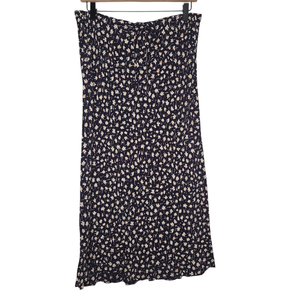 Madewell Womens Crushed Blackberry Sweet Floral Print Midi Slip Skirt 10