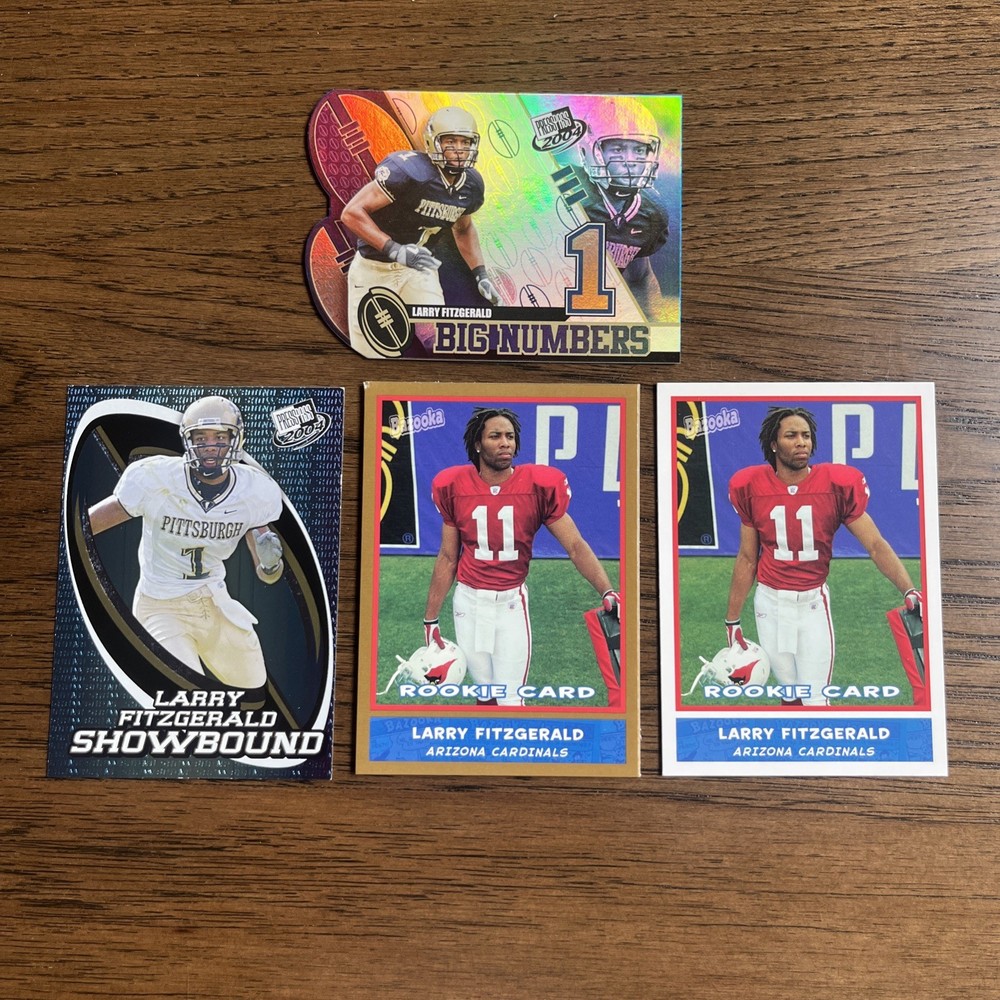 2004 Bazooka Gold Larry Fitzgerald #175 RC plus 3 more!