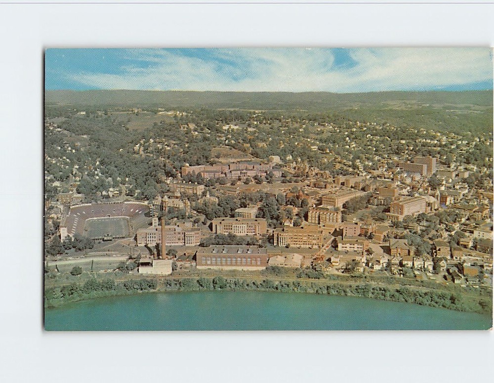 Postcard Aerial View Morgantown West Virginia USA