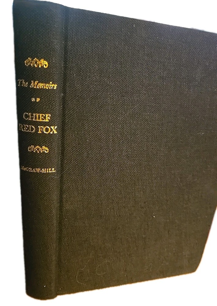 1971 Signed The Memoirs of Chief Red Fox 2nd Print Personalized Cloth Hard Cover