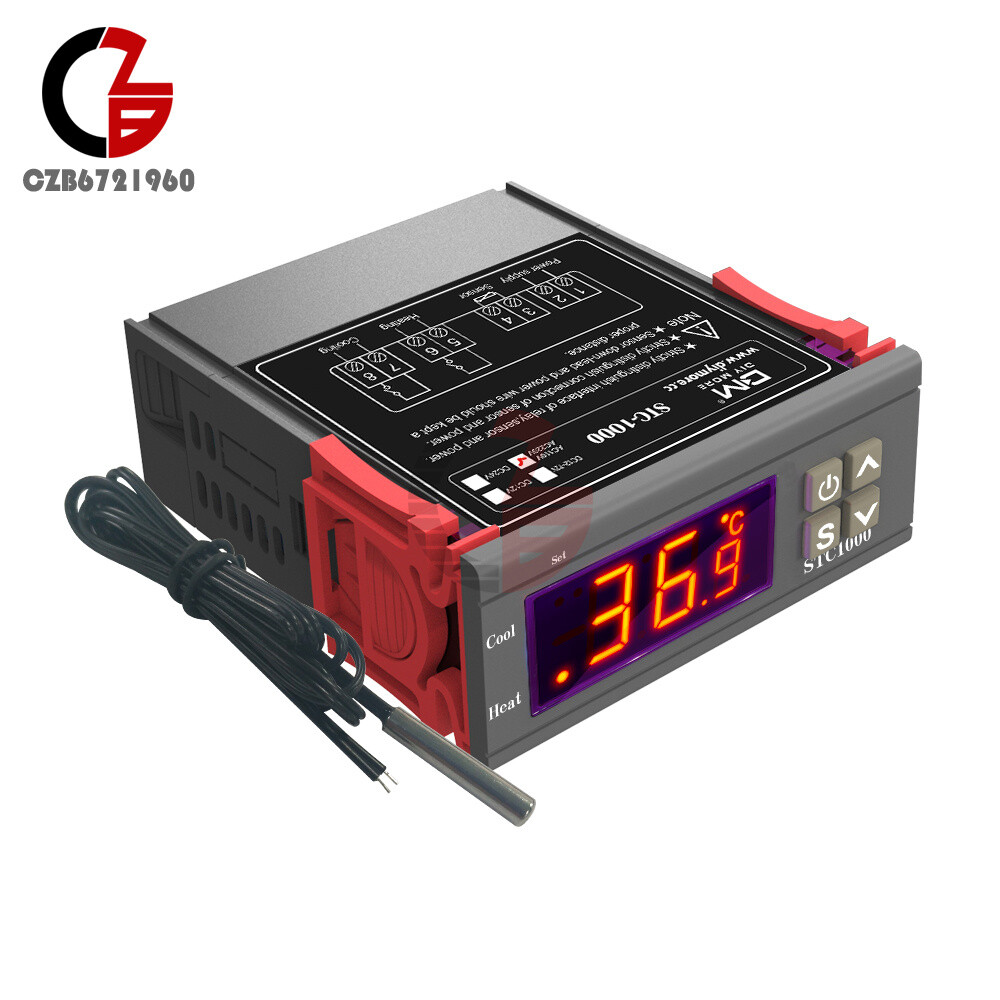 110V-220V STC-1000 Digital Thermostat Temperature Controller with Sensor Probe-image
