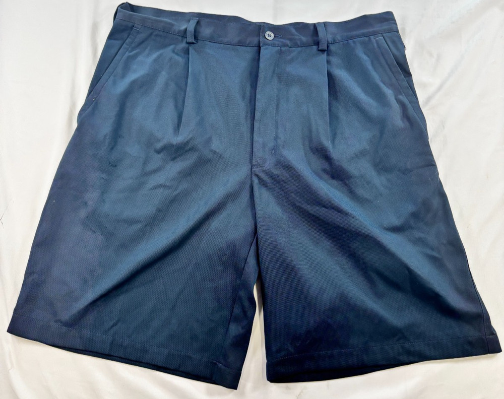 Nike Golf Shorts Mens 36 Dri-Fit Chino Navy Performance Zip Pockets 10