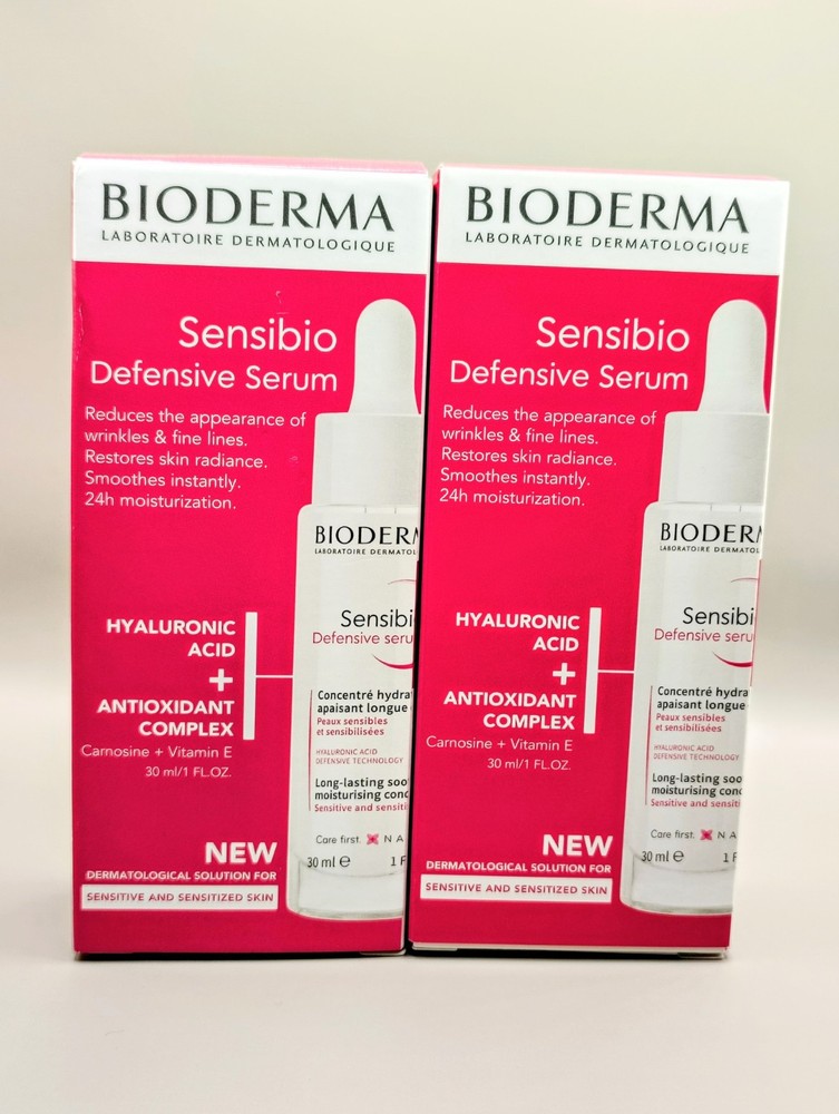 Bioderma Sensibio Defensive Serum Long-Lasting Soothing Moisturizing 30ml 2Packs