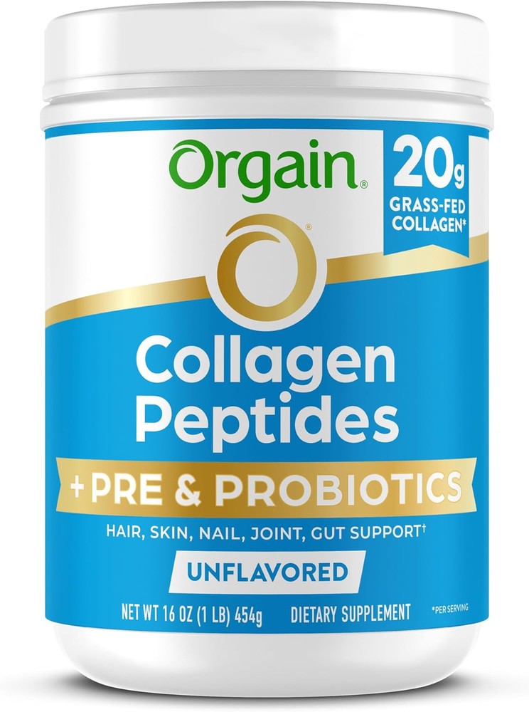 Orgain Hydrolyzed Collagen Peptides + Prebiotic & Probiotics Powder for...