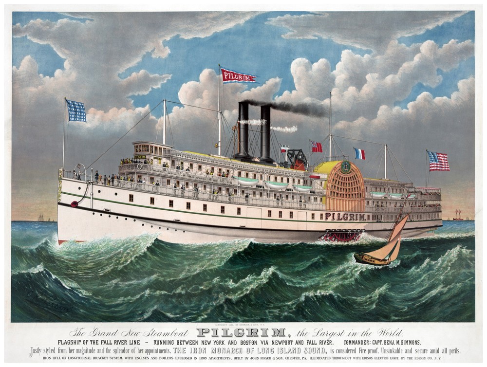 Decor  Poster. Fine Graphic Art. Pilgrims flagship. Home Wall Design. 1130