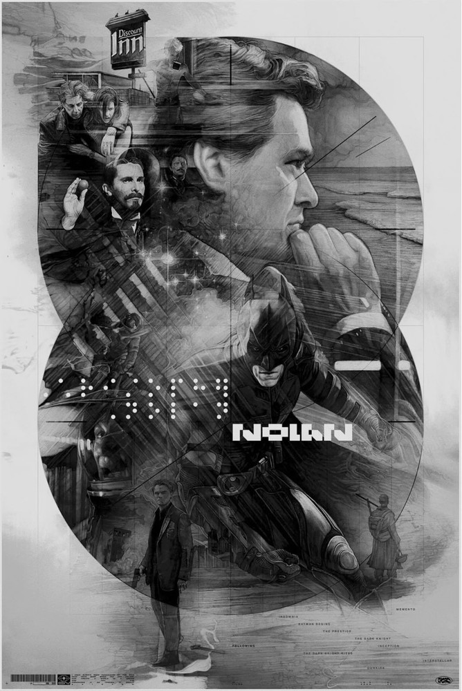 Nolan (Variant) by Krzysztof Domaradzki xx/107 Screen Print Movie Art Poster