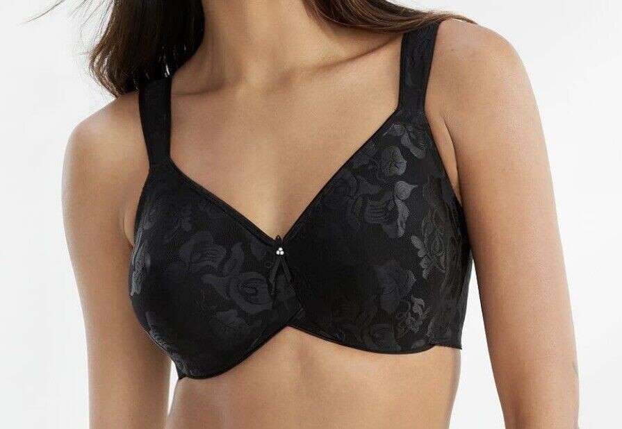WACOAL 44 DD #85567 AWARENESS FULL FIGURE SEAMLESS U/W BRA, BLACK, NWT $68