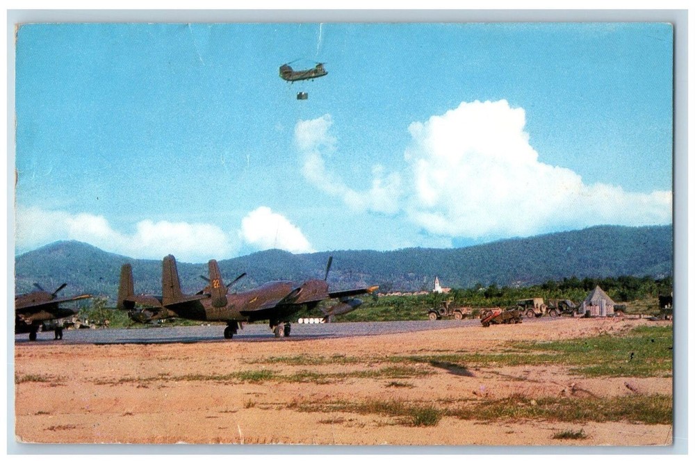 View Of An-Khe Airfield 1st Cav, Airmobile Fort Hood Texas Vintage Postcard