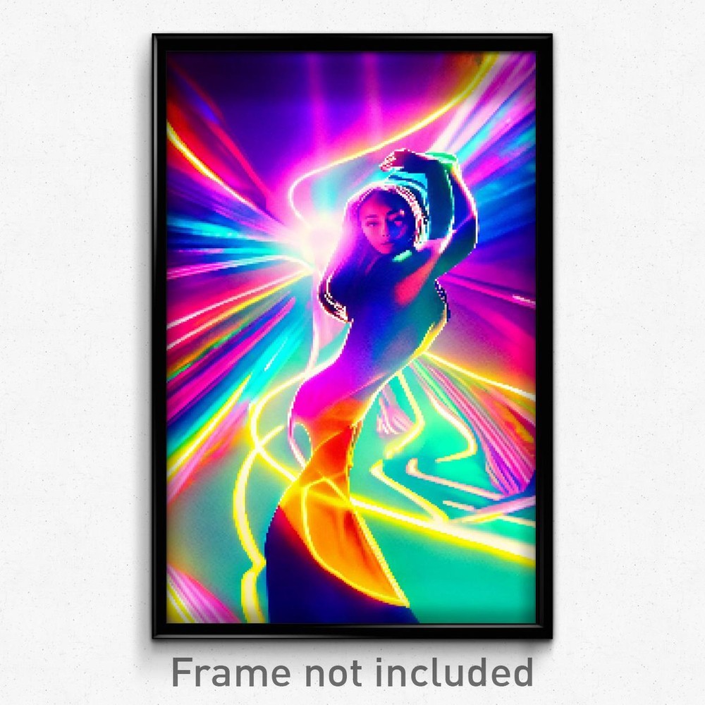 Pixel Art Poster - Vibrant Dream (8 Bit Psychedelic Trippy Video Game Print)