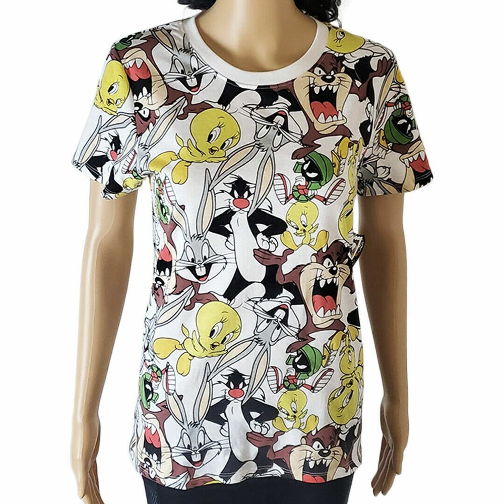 NWT Bugs Bunny Violin Looney Tunes Juniors Womens Short Sleeve Tee Size M