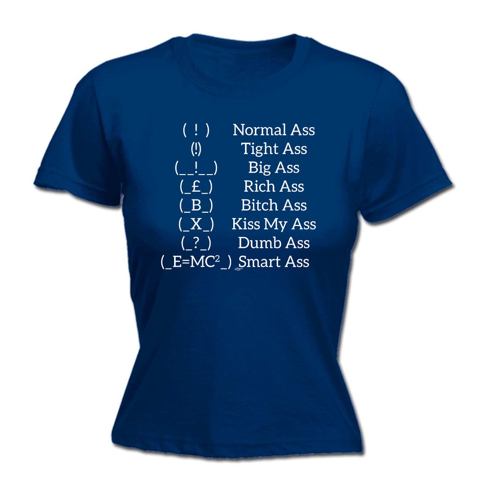 Ass Types - Womens T Shirt Funny T-Shirt Novelty gift tshirt