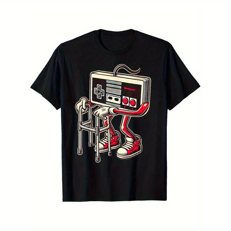 100% Cotton Men'S And Boys Retro Gaming Pattern T-Shirt