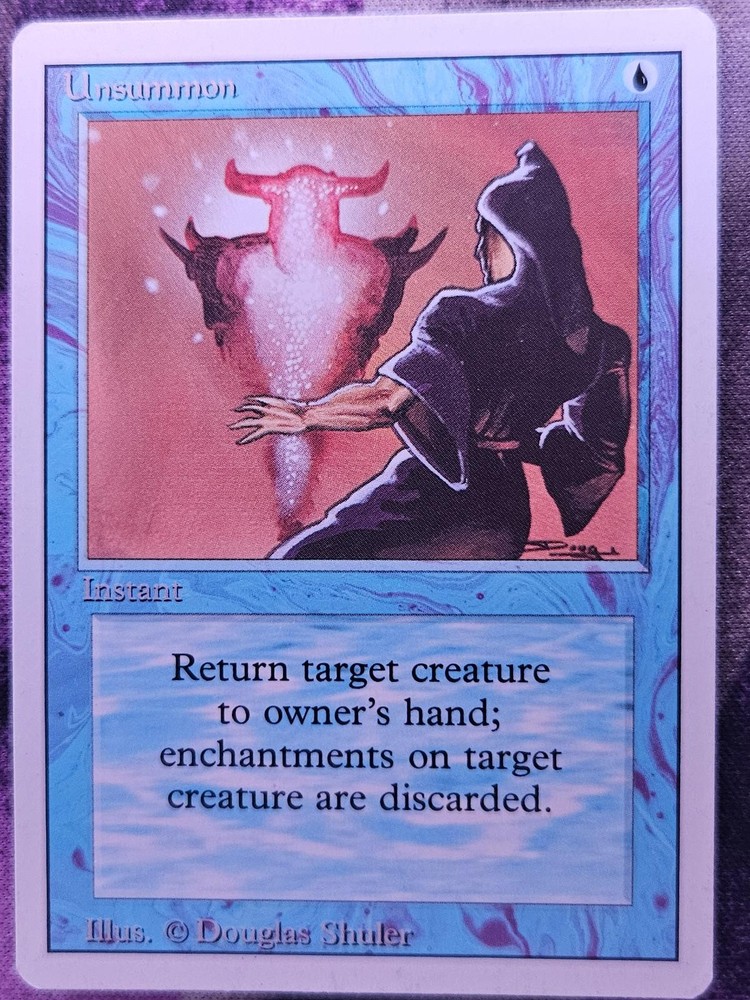 Unsummon Common Revised Edition Magic: The Gathering Moderately Played