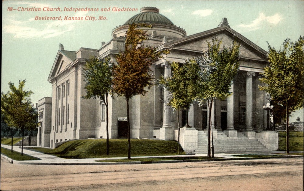 Missouri Kansas City Christian Church ~ c1910 vintage postcard sku353