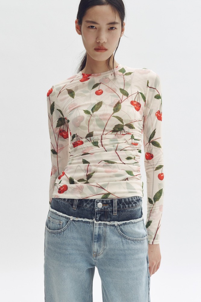 Stella McCartney H&M Cherry Mesh Top XS NWT Auth Rare One Available