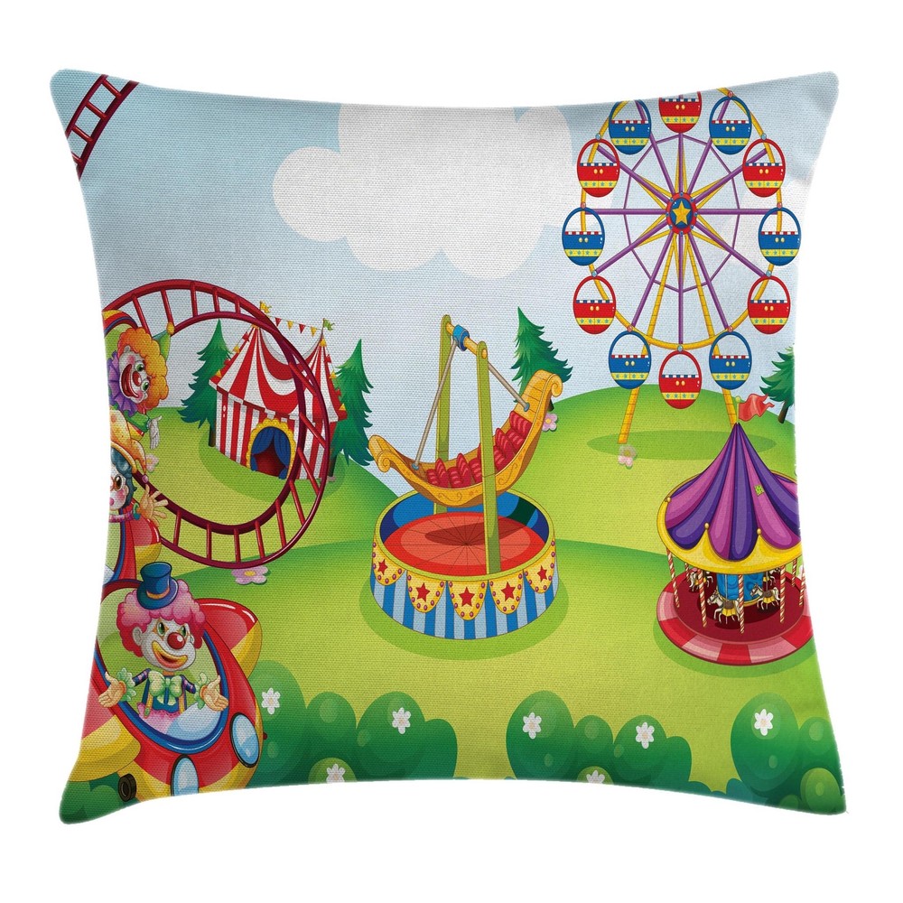 Colorful Circus Pillow Cases 8 Sizes by Ambesonne Home Decor