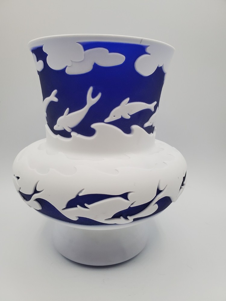 Kelsey Murphy Pilgrim Glass Artist Proof Cameo Vase One of a Kind