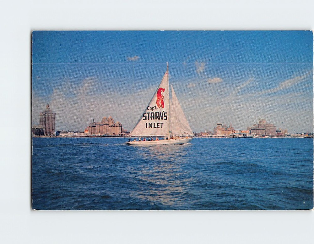 Postcard Capt. Starn's Restaurant and Boating Center at Inlet Atlantic City NJ