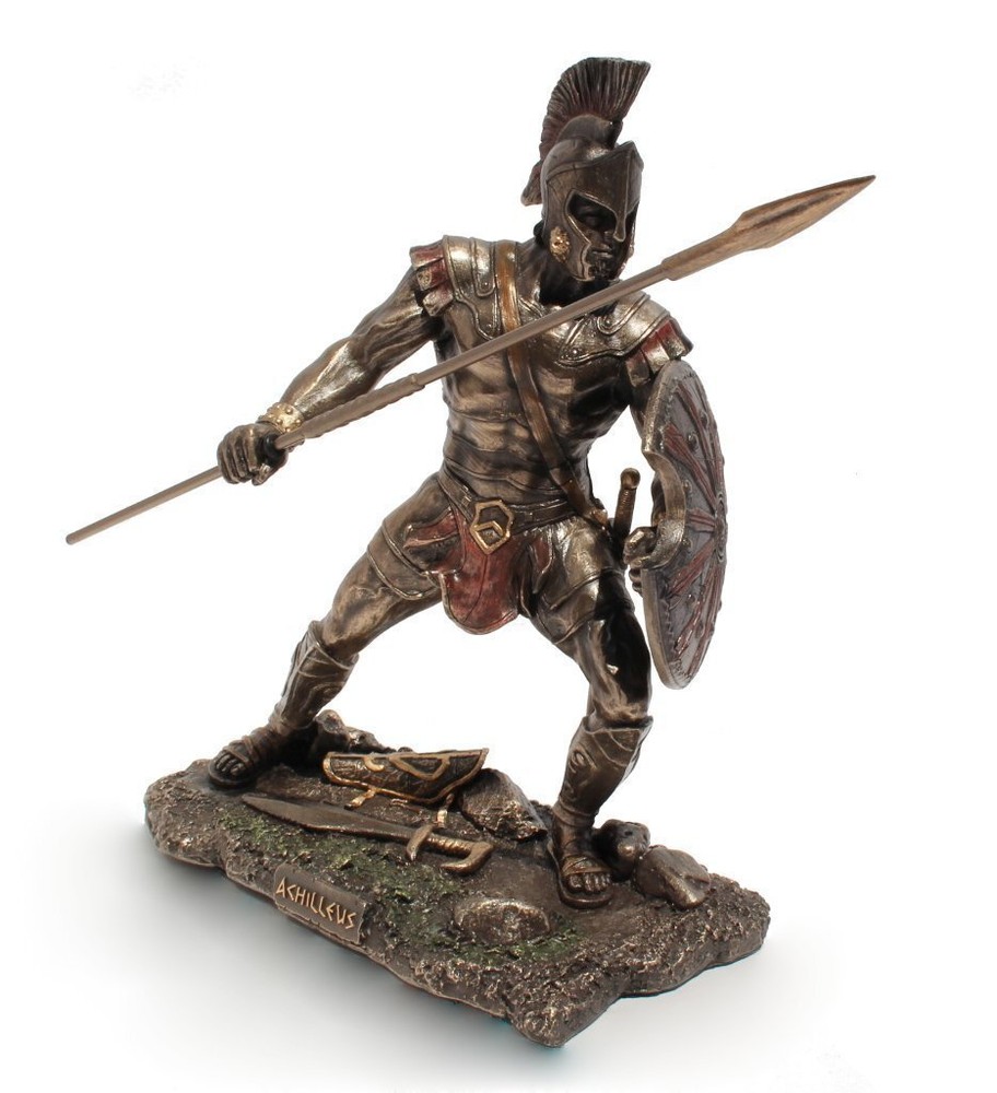 Achilles Greek Hero Trojan War Statue 9 Inch Tall Home Decor Sculpture-image