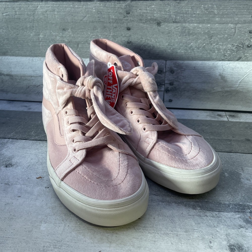 Vans Rare Velvet Rose Sneakers SK8-Hi Top Pink Mens Size 10 never worn