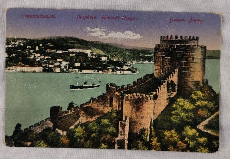 Antique Constantinople Rumeli Hisari Bosphorus Postcard