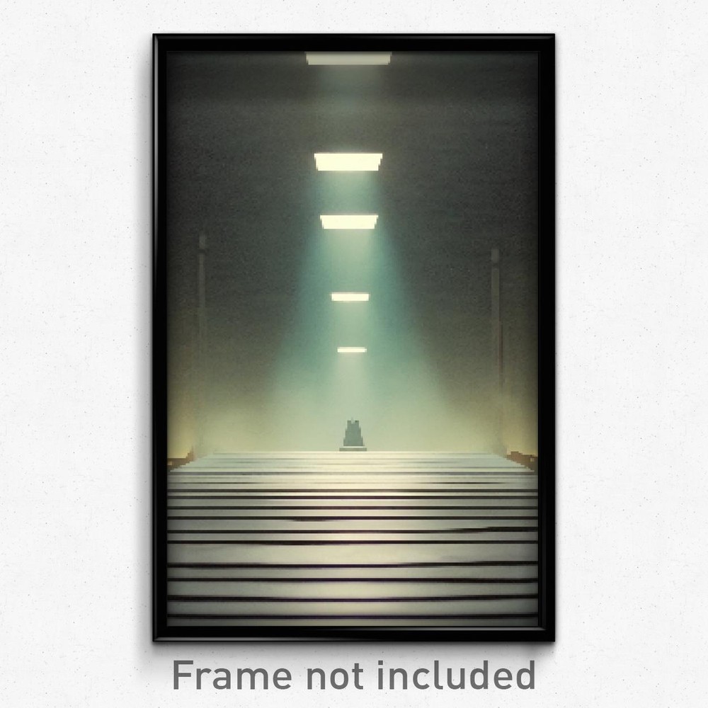 Pixel Art Poster - Calm Trapdoor (8 Bit Psychedelic Trippy Video Game Print)