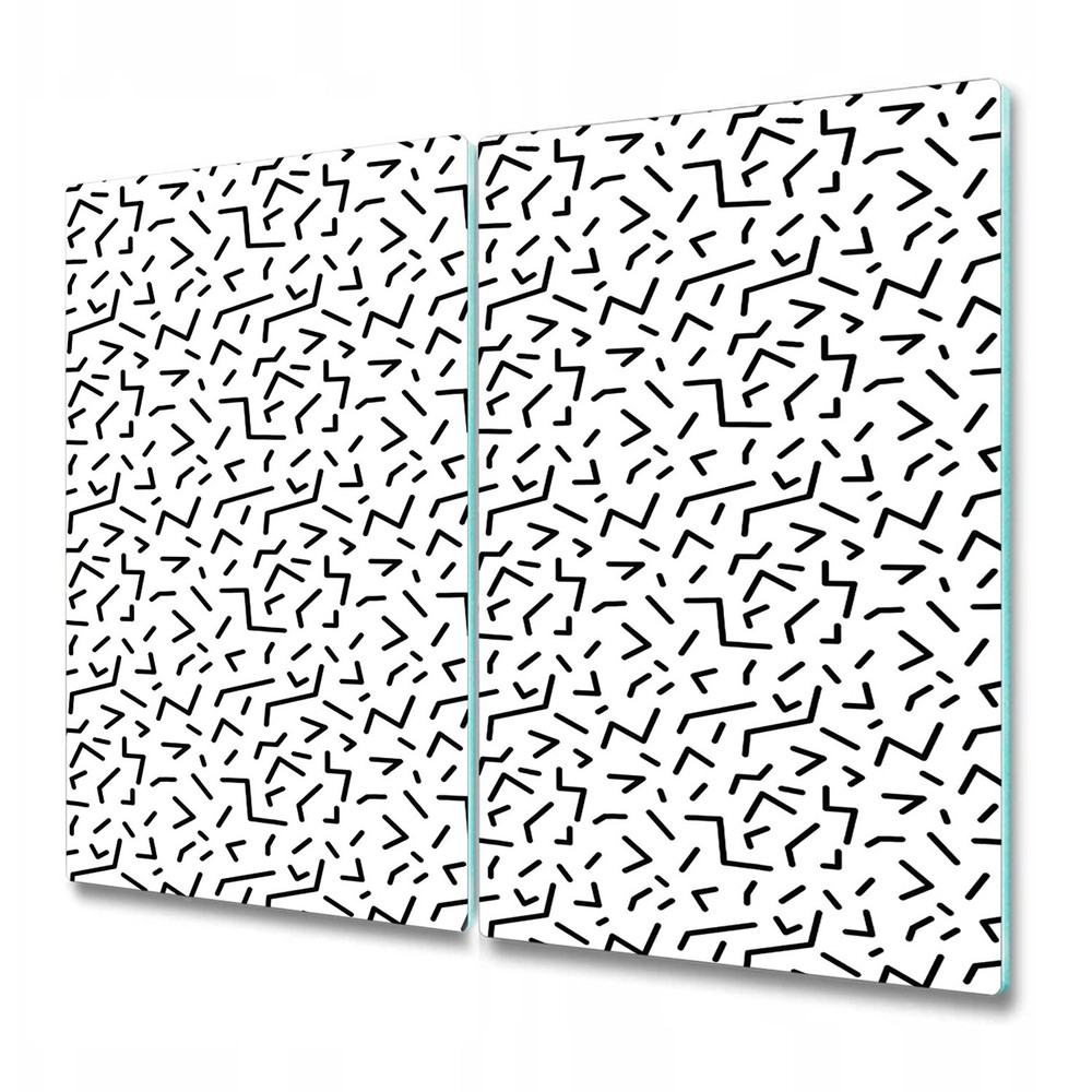 Glass Worktop Saver Kitchen geometric retro style squiggly scandinavian 2x30x52
