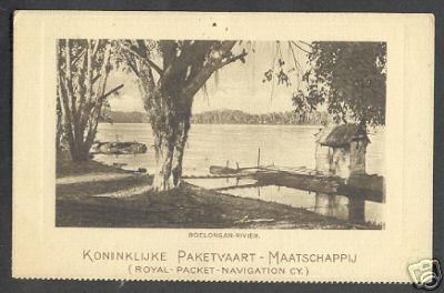Boelongan River KPM Borneo Kalimantan Indonesia ca 1910