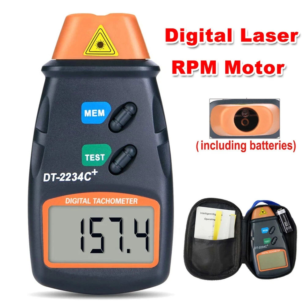 Non Contact Digital Tachometer, Laser Photo RPM Gauge High Accuracy for Motors