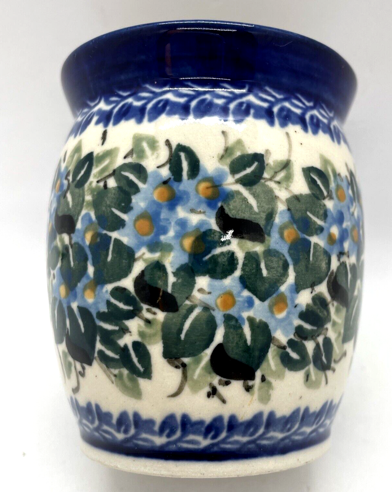 Boleslawiec Signed Floral Polish Pottery Bud Vase Numbered