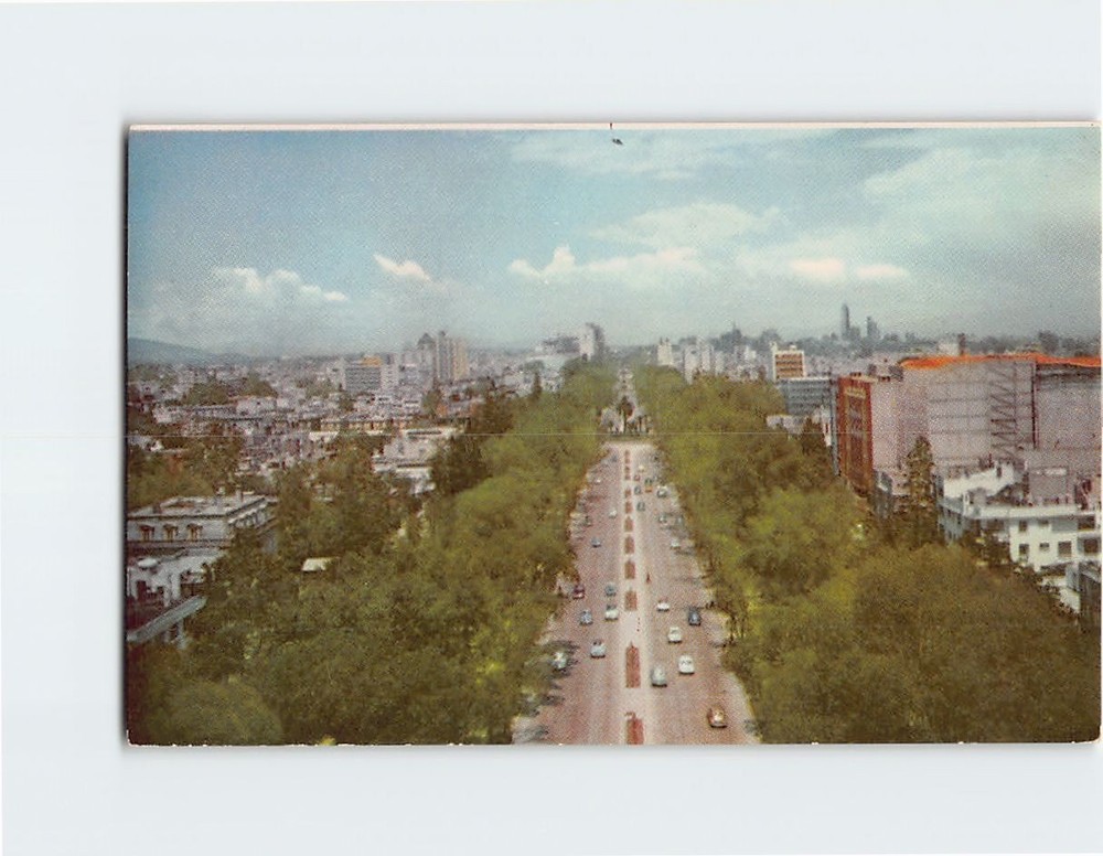 Postcard Paseo de la Reforma Mexico