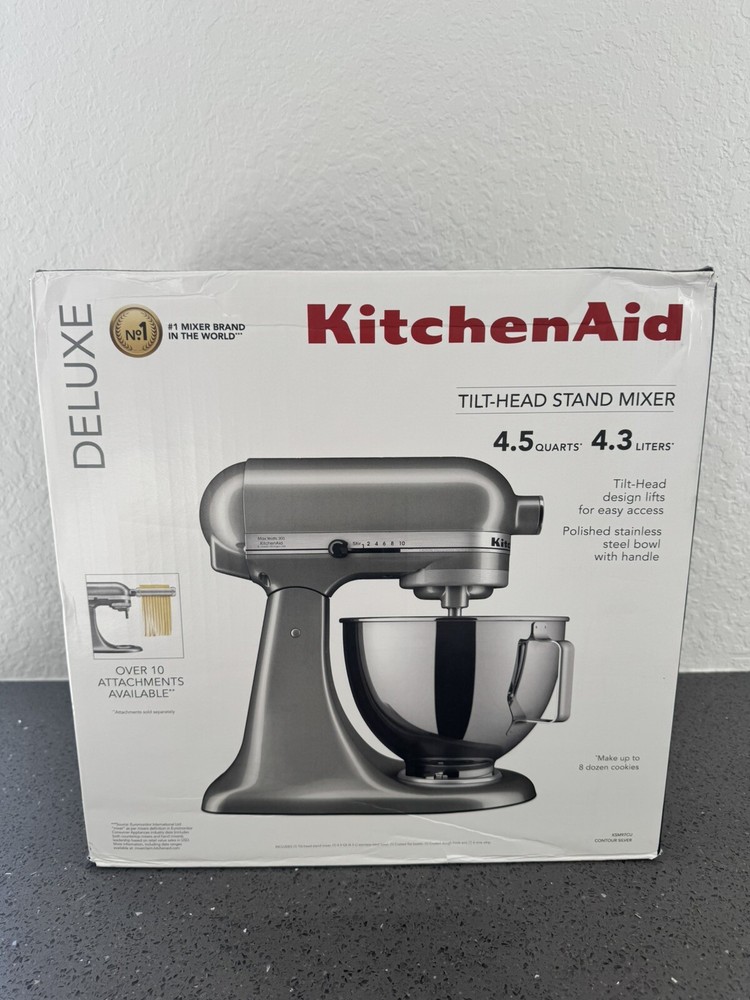 KitchenAid 4.5 Quart Deluxe Tilt-Head Stand Mixer KSM97CU Silver - NEW Sealed
