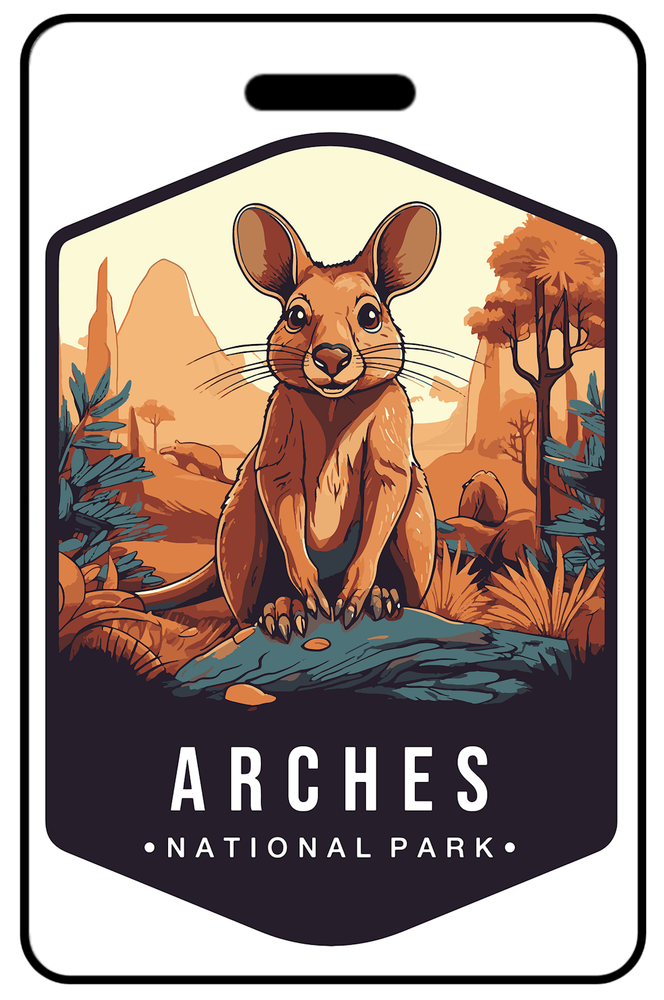 Arches National Park Wildlife Design Luggage/Bag Tag - FREE Personalization