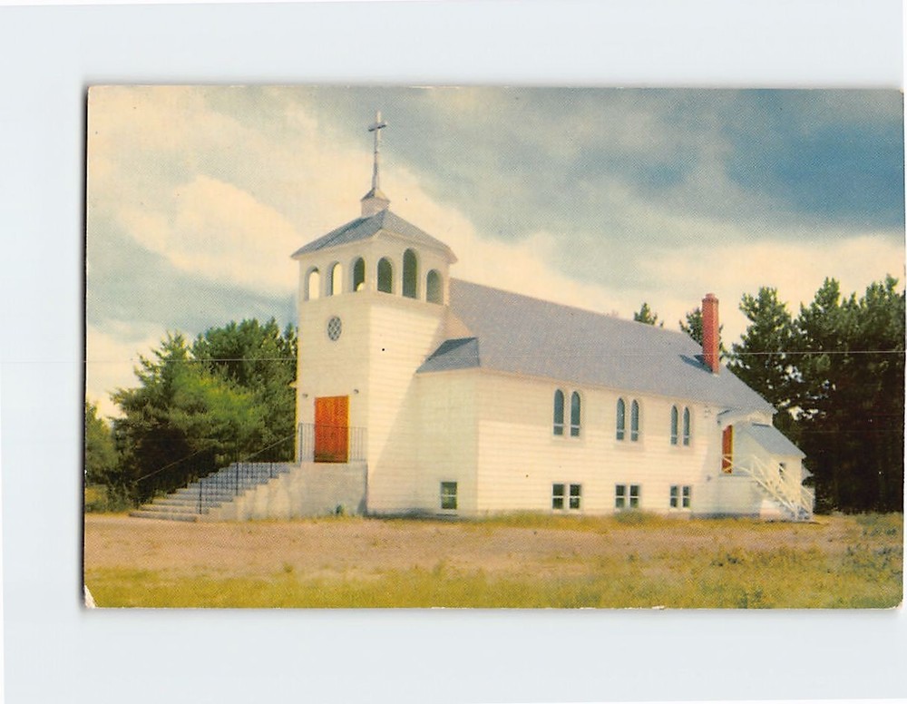 Postcard Catholic Church Boulder Junction Wisconsin USA