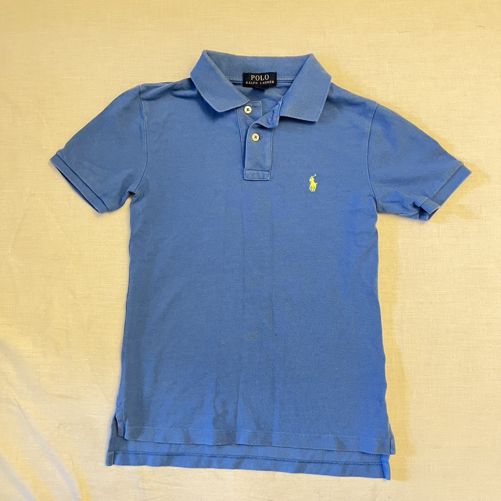 POLO RALPH LAUREN Boys S (8) Blue Short Sleeve Polo Shirt