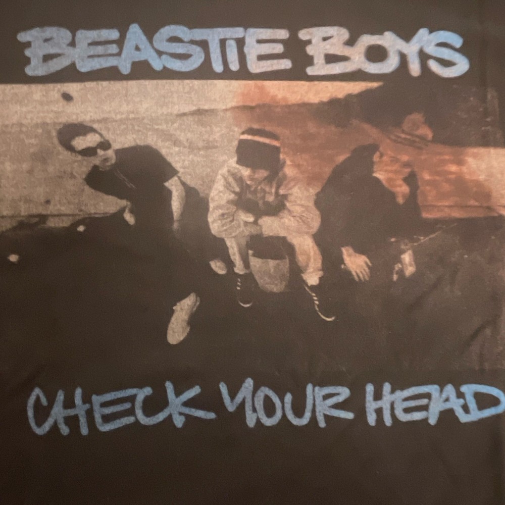 Beastie Boys Check Your Head Black Graphic Print Crew Neck T-Shirt Unisex XL
