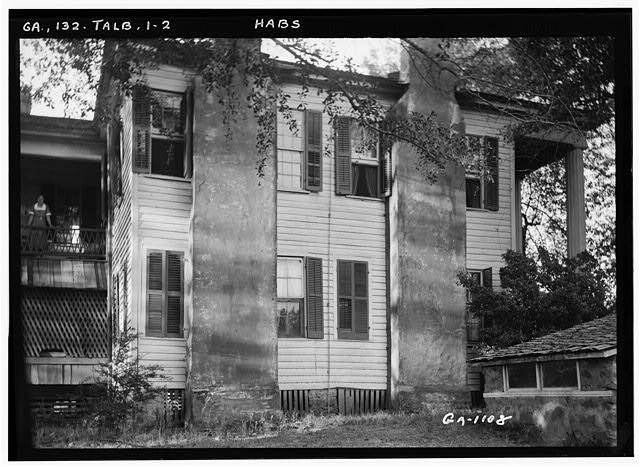 Talbotton Georgia Hill-Leonard House 1936 Side View HABS Historic Home