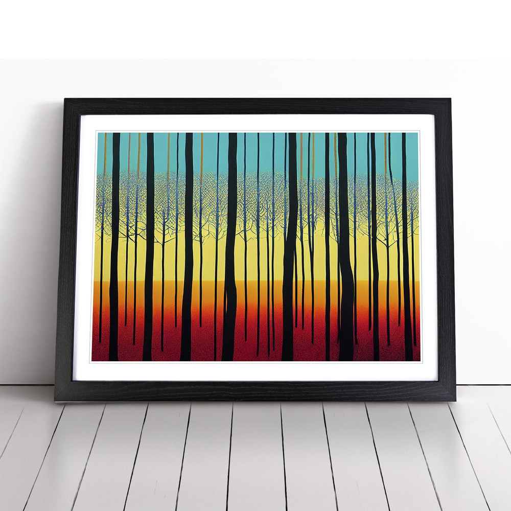Summer Forest Abstract Vol.1 Wall Art Print Framed Canvas Picture Poster Decor