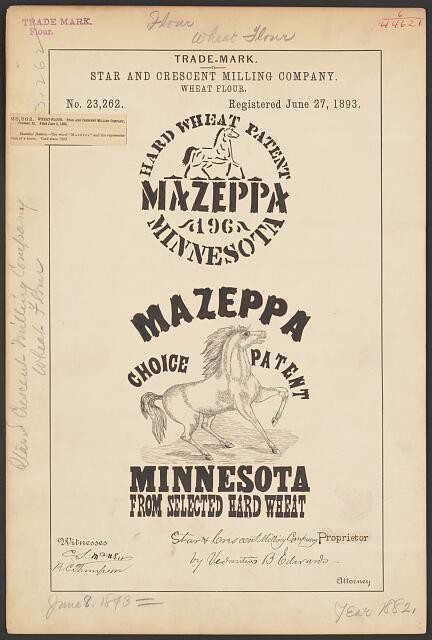 Photo:Star and Cresecent Milling Company for Mazeppa brand Wheat Flour