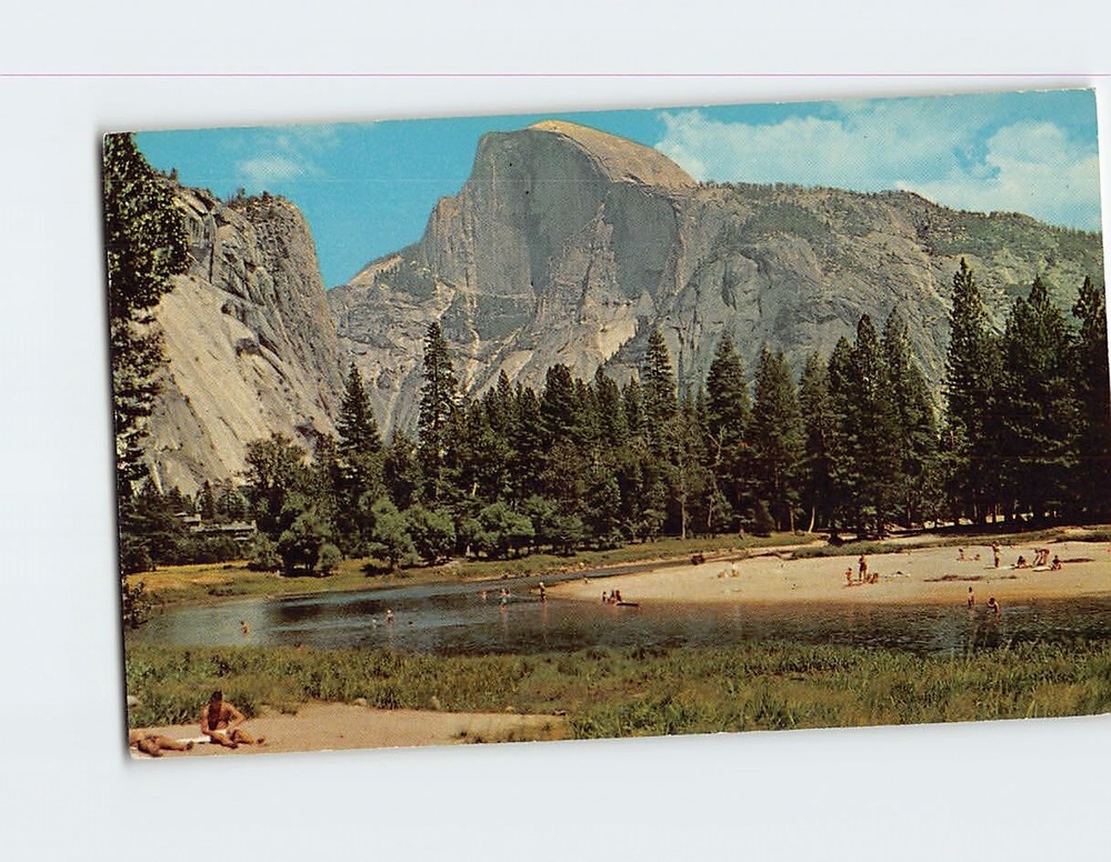Postcard Half Dome And Merced River Yosemite National Park California USA