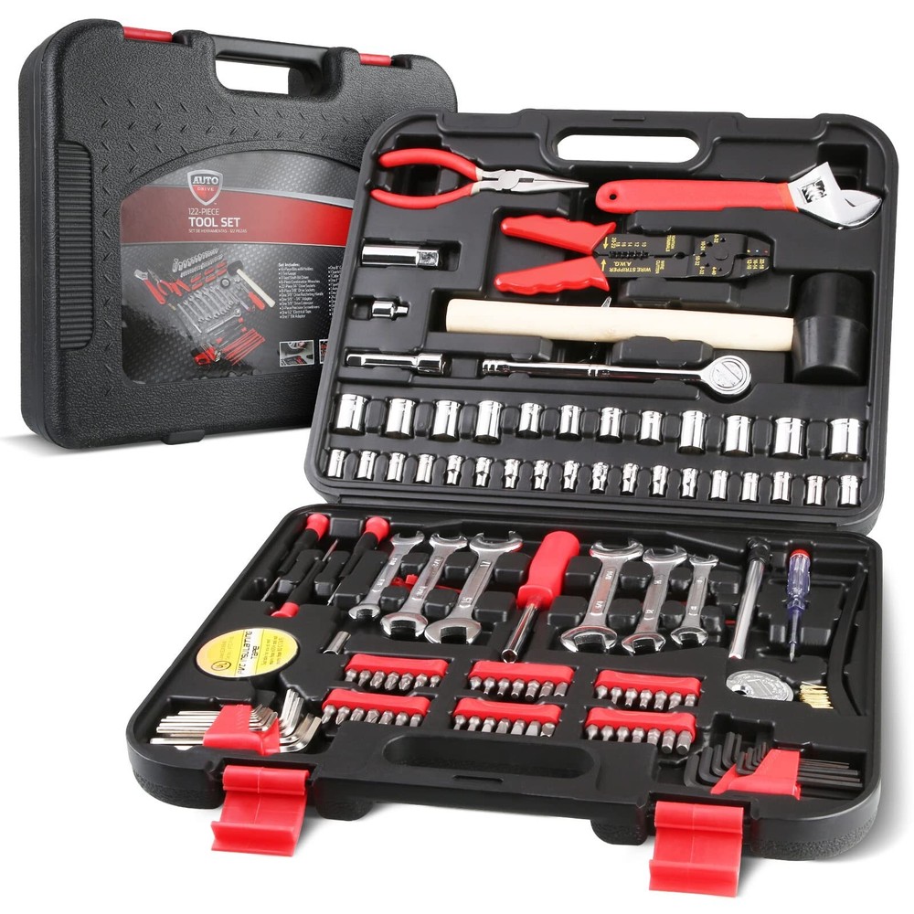 Olympia Tools 122-Piece Tool Kit, General Household Hand Tool Set with Solid ...