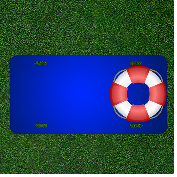 Custom Personalized Lifesaver Float Wheel License Plate with Names