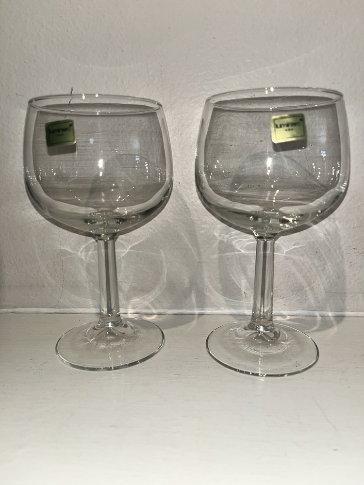 NEW Set of 6 Vintage Luminarc Ballon Oversize Wine Glasses 12.75 oz BOX DAMAGED